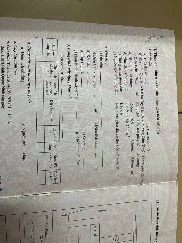 Đất nền Cẩm Phả 76.5m² giá 2 tỷ - Cắt lỗ nhanh chóng!