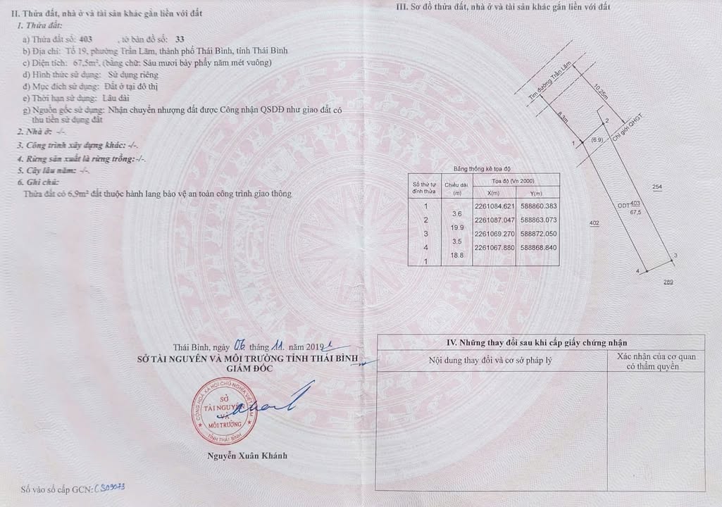 Nhà mặt đường Trần Lãm, TP Thái Bình 67,5m² giá 3.x tỷ - Cơ hội đầu tư tốt!