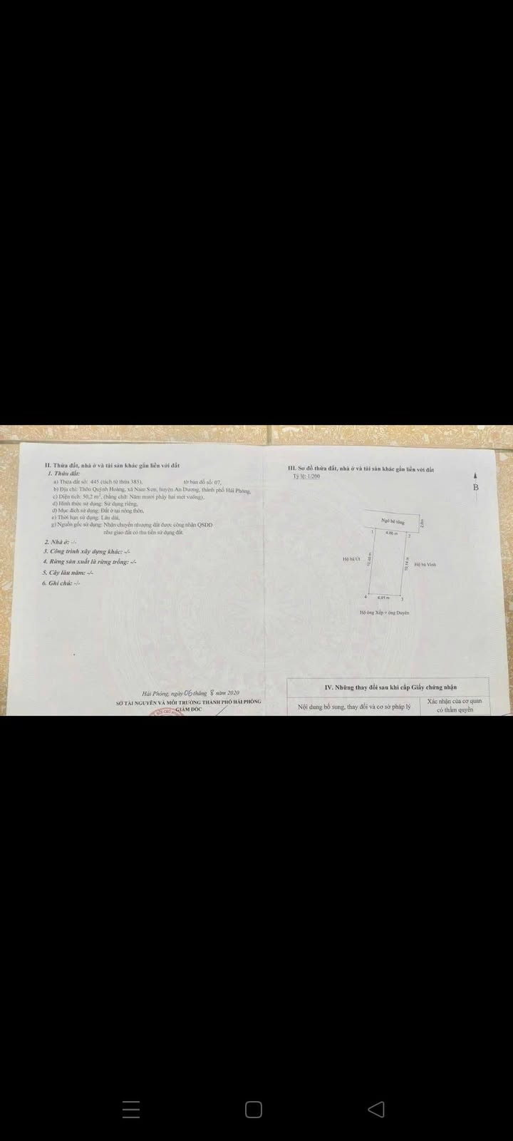 Đất nền Nam Sơn, An Dương 50m² giá 1.25 tỷ - Sổ đỏ chính chủ, bán gấp!