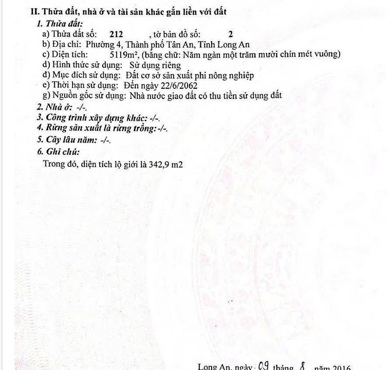 Đất mặt tiền Quốc Lộ 1A, 5834m² giá 43 tỷ - Đầu tư sinh lời ngay!