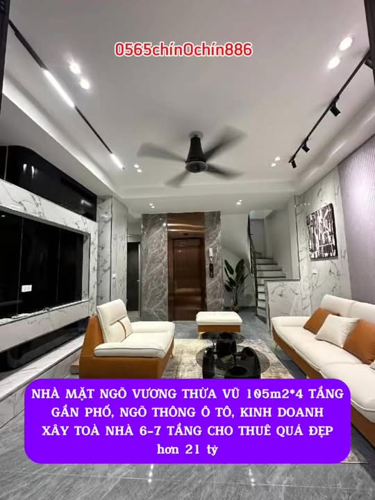 Nhà mặt ngõ Vương Thừa Vũ 105m² giá 21 tỷ - Kinh doanh đỉnh, ô tô vào tận nơi!