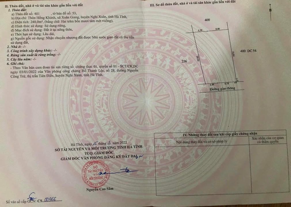 Đất nền Xuân Giang Nghi Xuân 226m² giá 1 tỷ - Hướng nam mát mẻ!