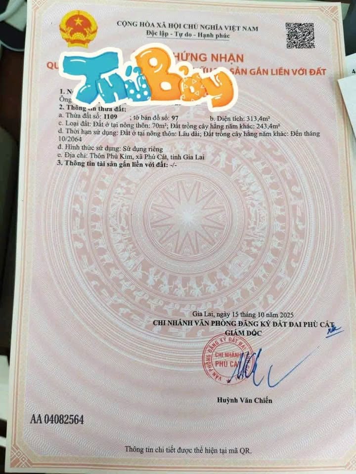 Đất nền Phú Kim, Cát Trinh, Phù Cát 300m² giá 400 triệu - Khu dân cư sầm uất, thuận tiện giao thông!