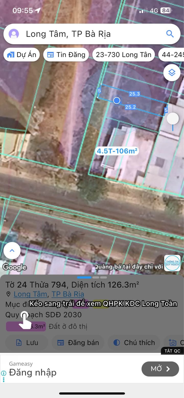 Đất thổ cư trung tâm phường Long Toàn 125m² - Tiện kinh doanh sầm uất!