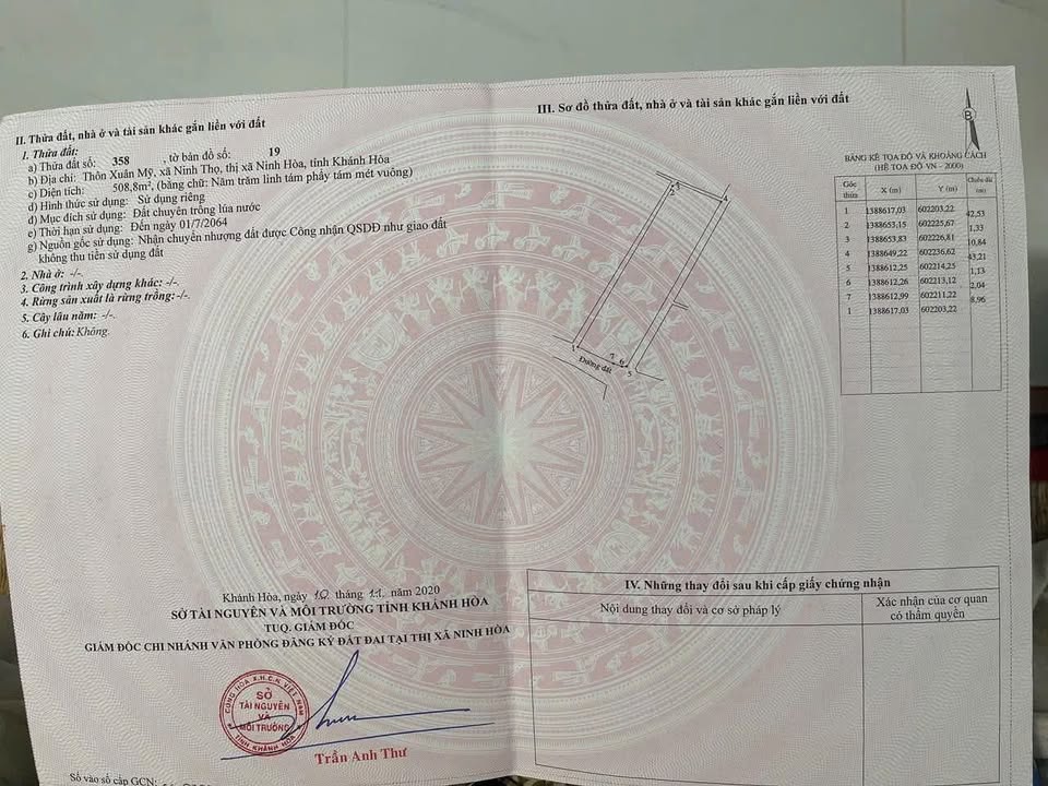 Đất nền Ninh Thọ 497m² giá mềm - Cơ hội đầu tư hấp dẫn!