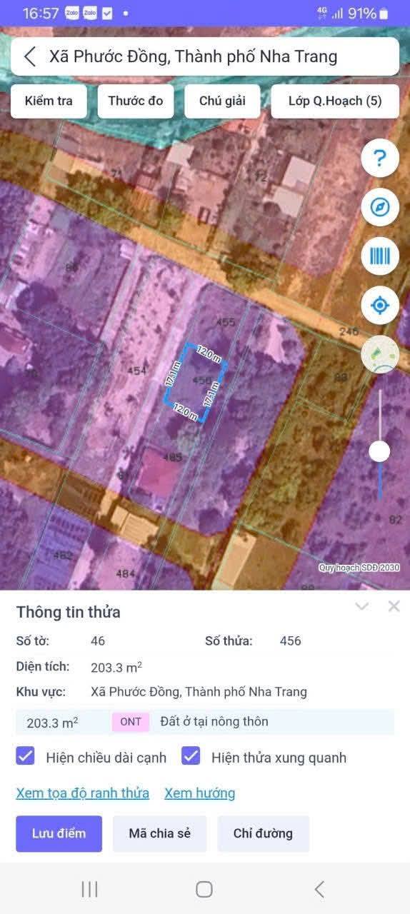 Bán đất Phước Đồng Nha Trang 203m² giá 1.75 tỷ - Vị trí đắc địa, pháp lý rõ ràng!