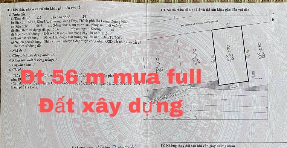 Đất nền Hạ Long, Việt Hưng 56.6m² giá 1 tỷ - Đầu tư sinh lời ngay!