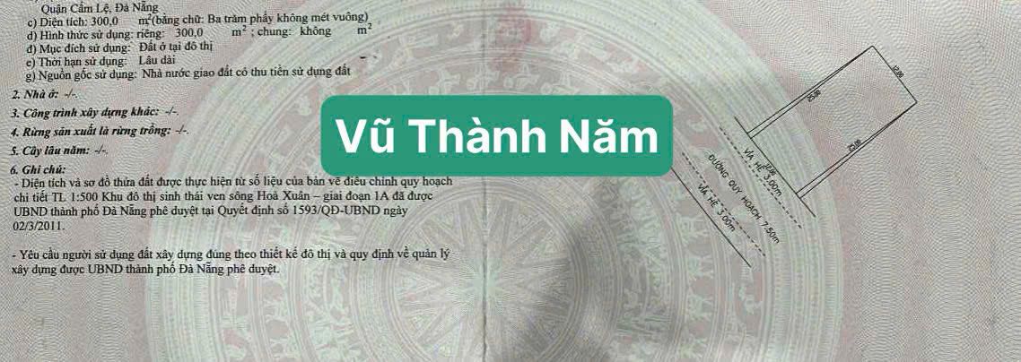 Đất Biệt Thự Đảo 2, Đà Nẵng 300m² giá 17.5 tỷ - Cơ hội đầu tư tuyệt vời!