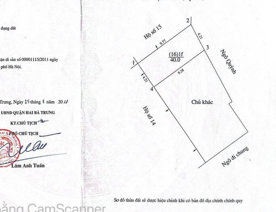 Nhà mặt ngõ Quỳnh, Hai Bà Trưng, 40m² giá thỏa thuận - Đầu tư sinh lời ngay!