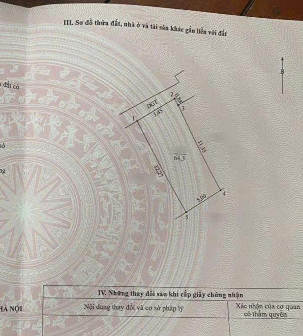 Bán đất thôn Vĩnh Kỳ, xã Tân Hội, huyện Đan Phượng 64.3m² - Vị trí đắc địa, phù hợp xây dựng