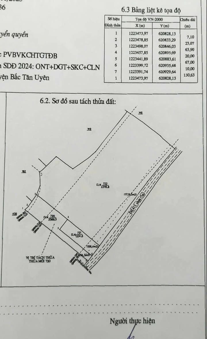 Đất nền Tân Mỹ, Bắc Tân Uyên, Bình Dương 2569m² giá 5 tỷ - Sổ hồng chính chủ, mặt tiền đường ĐH413!