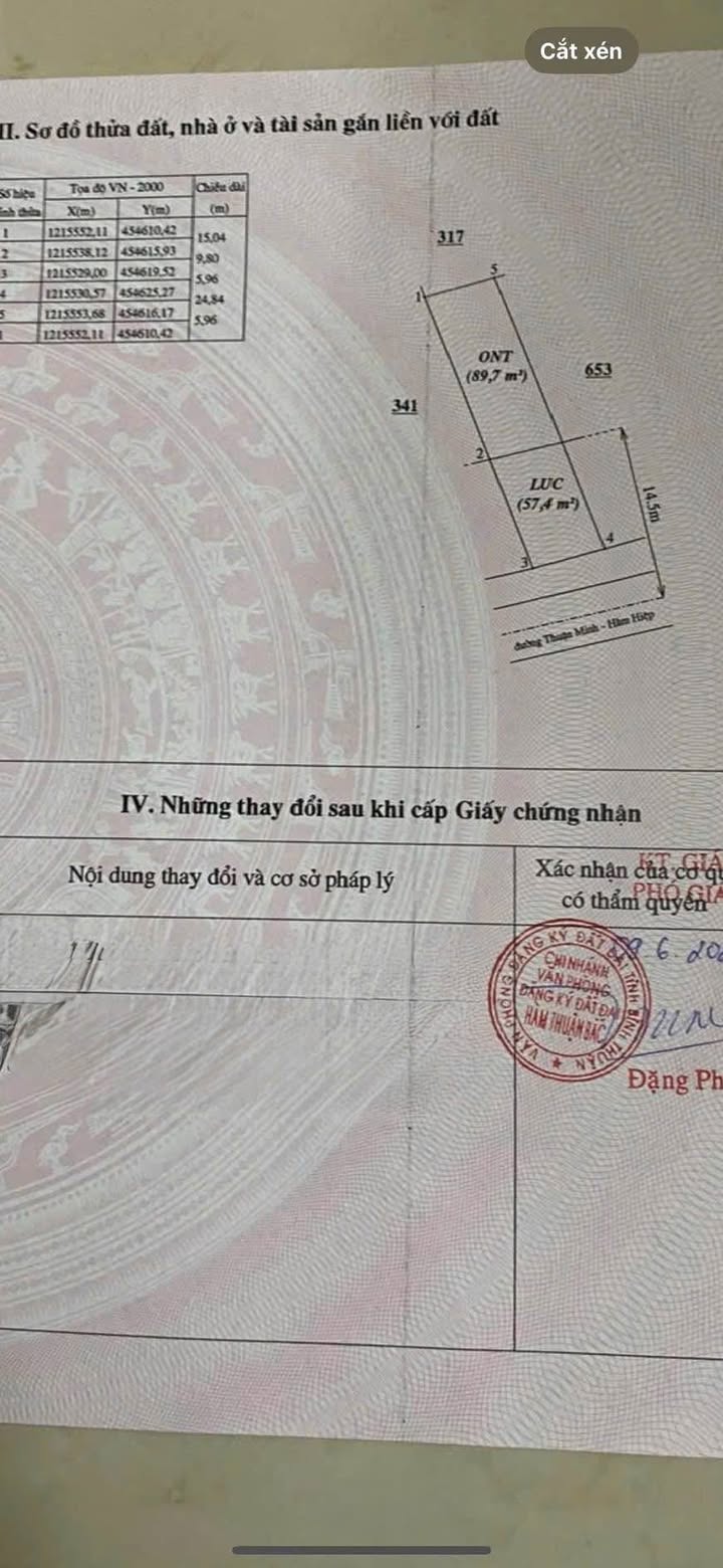 Đất nền chính chủ xã Hàm Liêm, Bình Thuận 147m² giá chỉ 1 tỷ - Cơ hội đầu tư tuyệt vời!