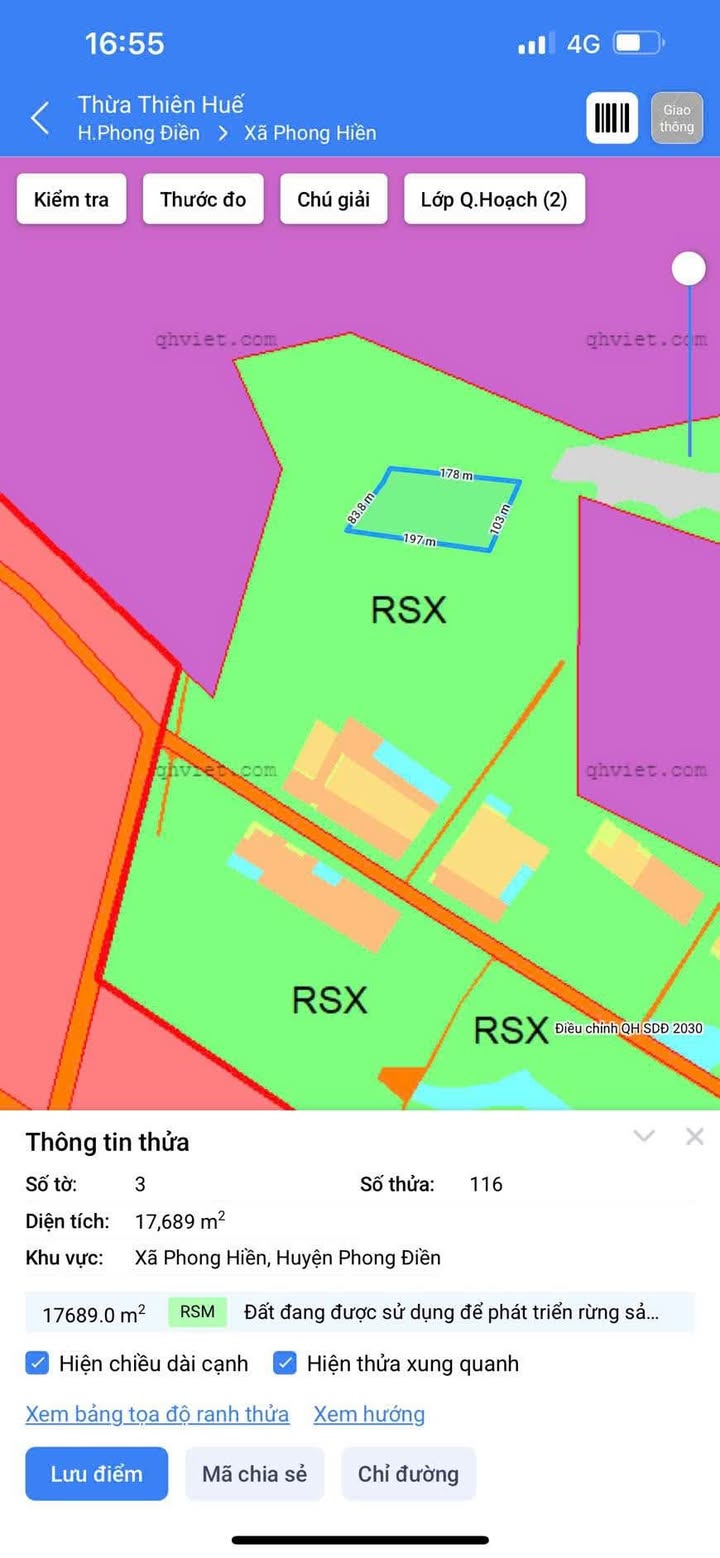 Đất rừng sản xuất tại Phong Hiền, Phong Điền 17.000m² giá 200 triệu - Cơ hội đầu tư hấp dẫn!