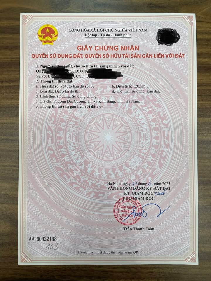 Đất nền Khu đô thị Đại Cương, 120m² giá 5 tỷ - Đầu tư kinh doanh lý tưởng!