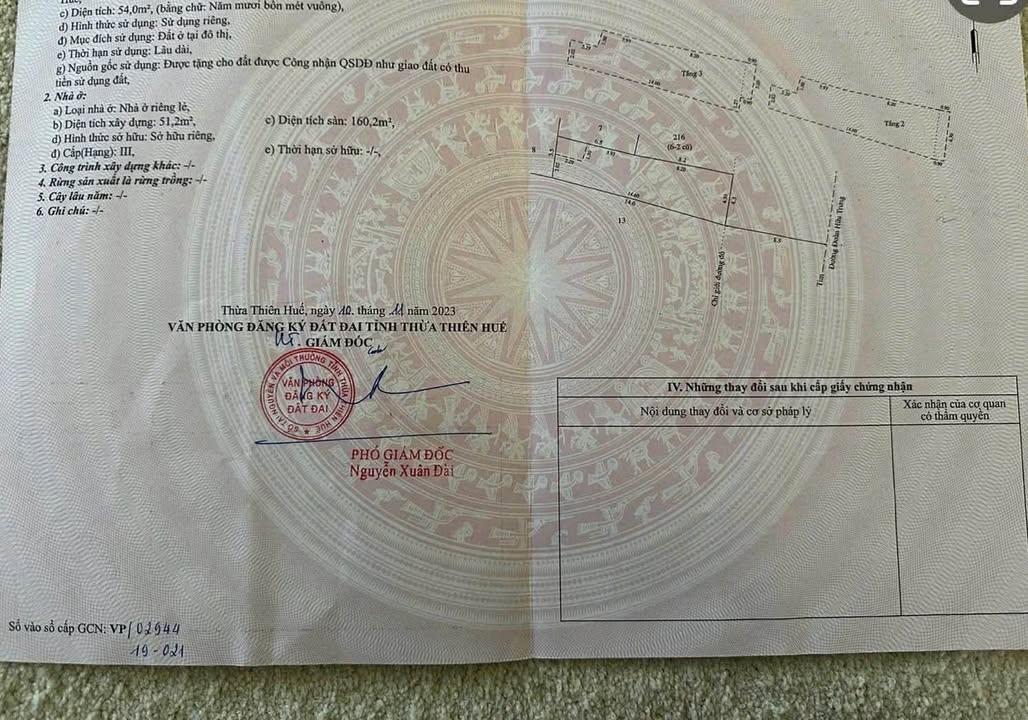 Nhà 3 tầng mặt tiền đường Đoàn Hữu Trưng, TP Huế 54m² giá 4 tỷ - Đầu tư sinh lời ngay!