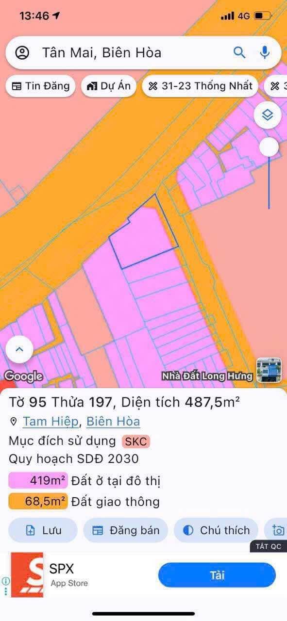 Đất mặt tiền Nguyễn Ái Quốc, Biên Hòa 487.5m² giá 49.999 tỷ - Cơ hội đầu tư vàng!