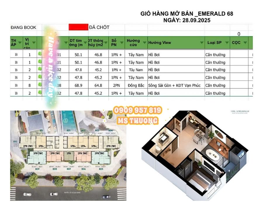 Căn hộ The Emerald 68, Thuận An 68m² giá thỏa thuận - Cơ hội đầu tư không thể bỏ lỡ!