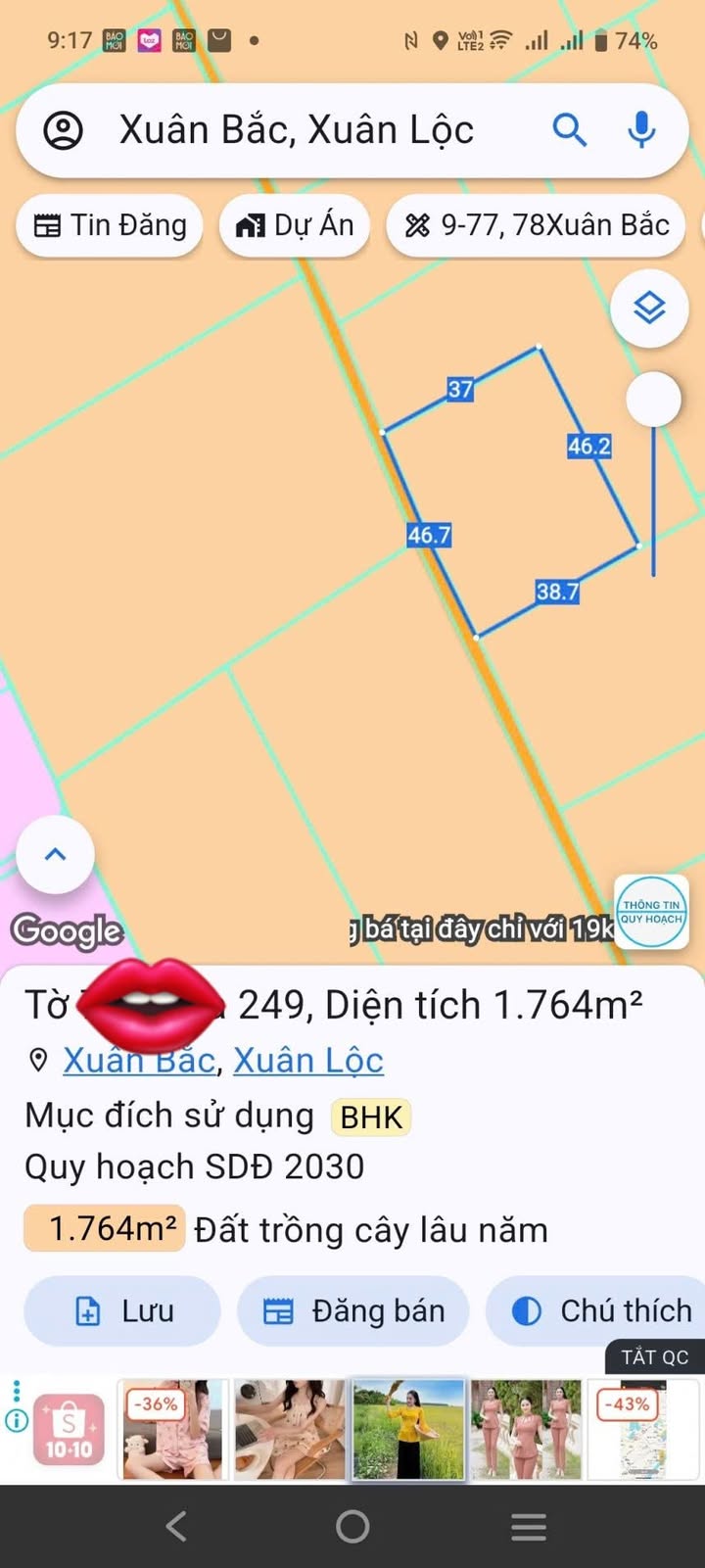 Đất nền Xuân Bắc 1764m² giá chỉ 850 triệu - Cơ hội đầu tư hấp dẫn!