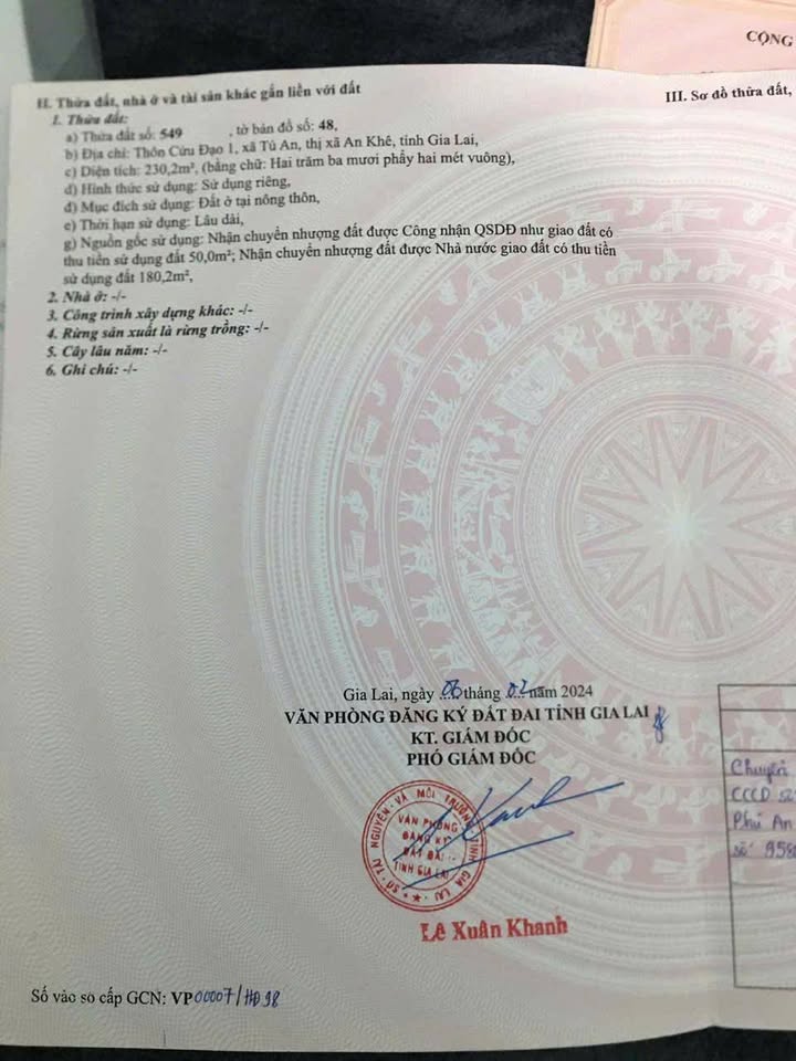 Đất nền Tú An, An Khê 230m² giá chỉ 200 triệu - Cơ hội đầu tư không thể bỏ qua!