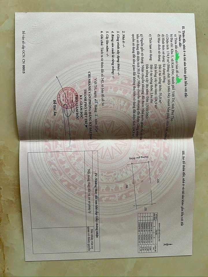 Đất nền chính chủ tại Kim Đức, Việt Trì 175m² chỉ 1 tỷ - Cơ hội đầu tư hấp dẫn!