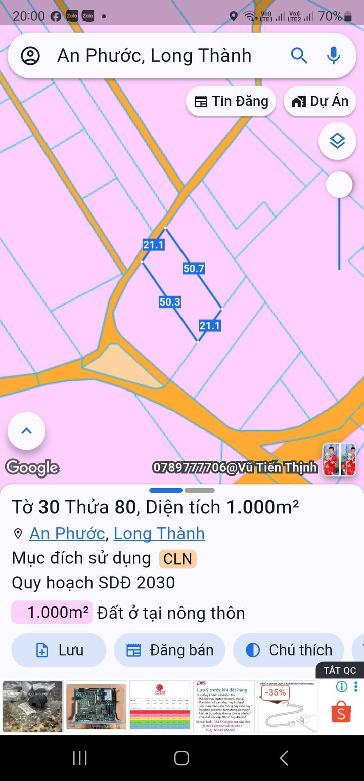 Đất nền An Phước Long Thành 1000m² giá 4.3 tỷ - Pháp lý rõ ràng!