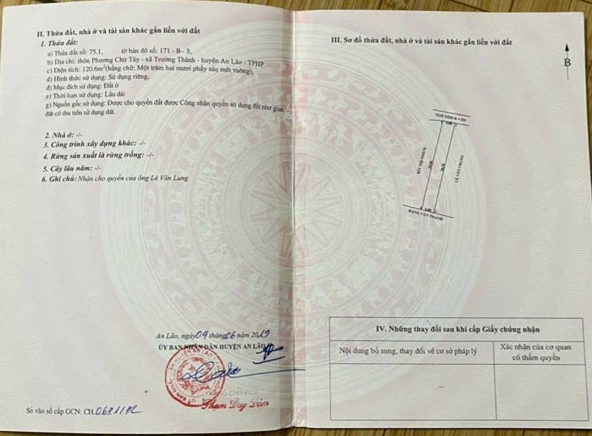 Đất nền Phương Chử Tây, An Lão 120m² giá chỉ 1 tỷ - Đầu tư sinh lời ngay!