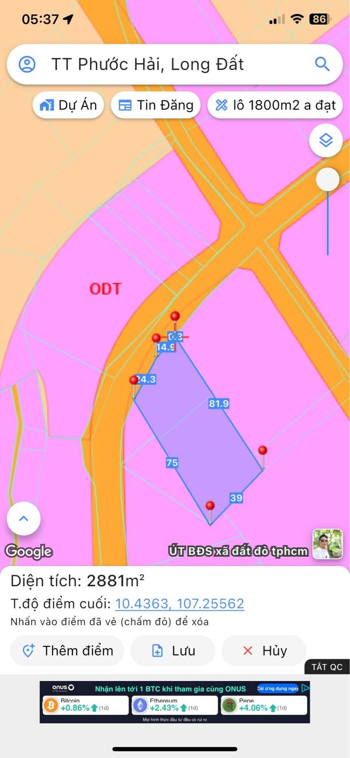 Đất nền Phước Hải 10,800m² giá tốt - Phù hợp phân lô tách thửa!