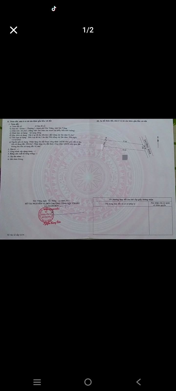 Đất nền mặt tiền 30/4, Sóc Trăng, 280m² giá 3.5 tỷ - Cơ hội đầu tư tuyệt vời!