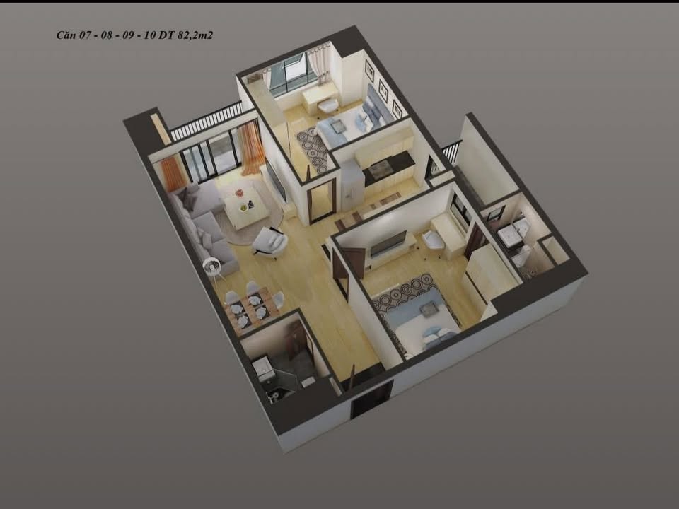 Căn hộ Housinco Nguyễn Xiển 83m² giá 12 triệu - Ban công thoáng mát!