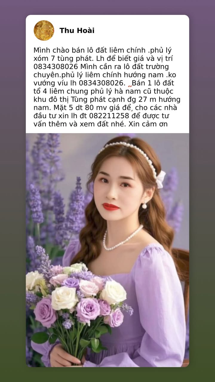 Đất nền đẹp tại Liêm Chính, Phủ Lý, 80m² - Hướng Nam, giá thỏa thuận!