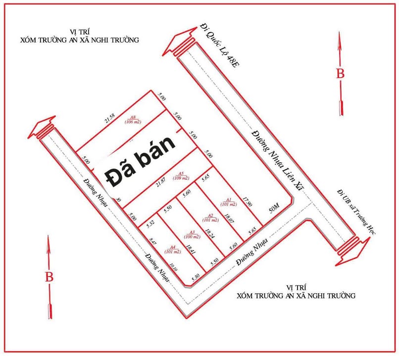 Đất nền Nghi Trường 100m² giá 900 triệu - Lô góc 2 mặt tiền, hướng phát triển!