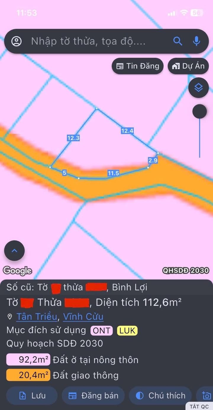 Đất nền hướng Nam 112.6m² tại Tân Triều, Vĩnh Cửu chỉ 995 triệu - Cơ hội đầu tư tuyệt vời!