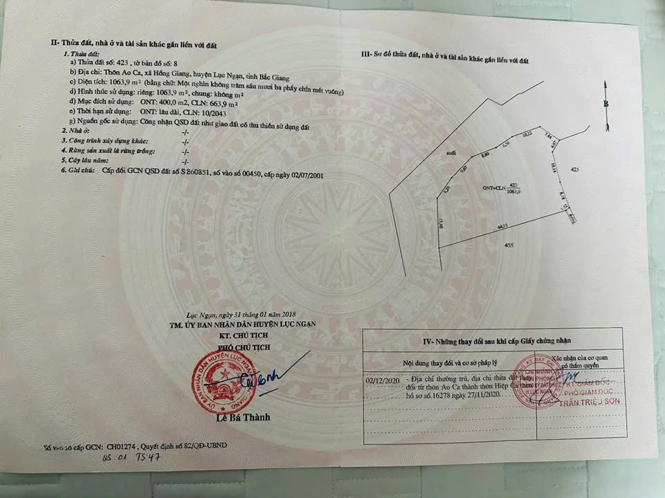 Đất vườn Hồng Giang 1063m² giá 900 triệu - View suối tuyệt đẹp!