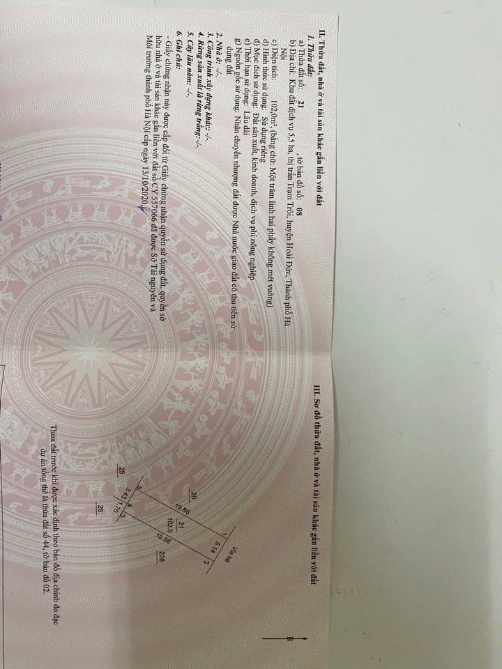 Đất dịch vụ Hoài Đức 55.000m² giá 150 tỷ - Đầu tư sinh lời ngay!