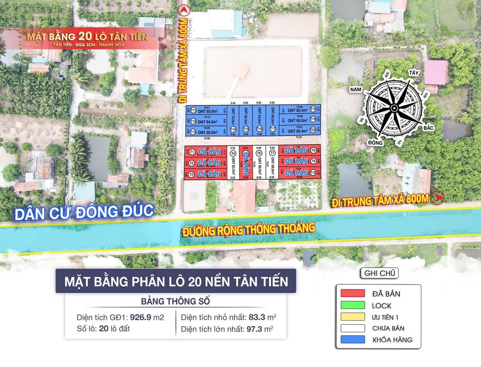 Đất nền Nga Thái, Nga Sơn 100m² giá chỉ 300 triệu - Sổ đỏ chính chủ!