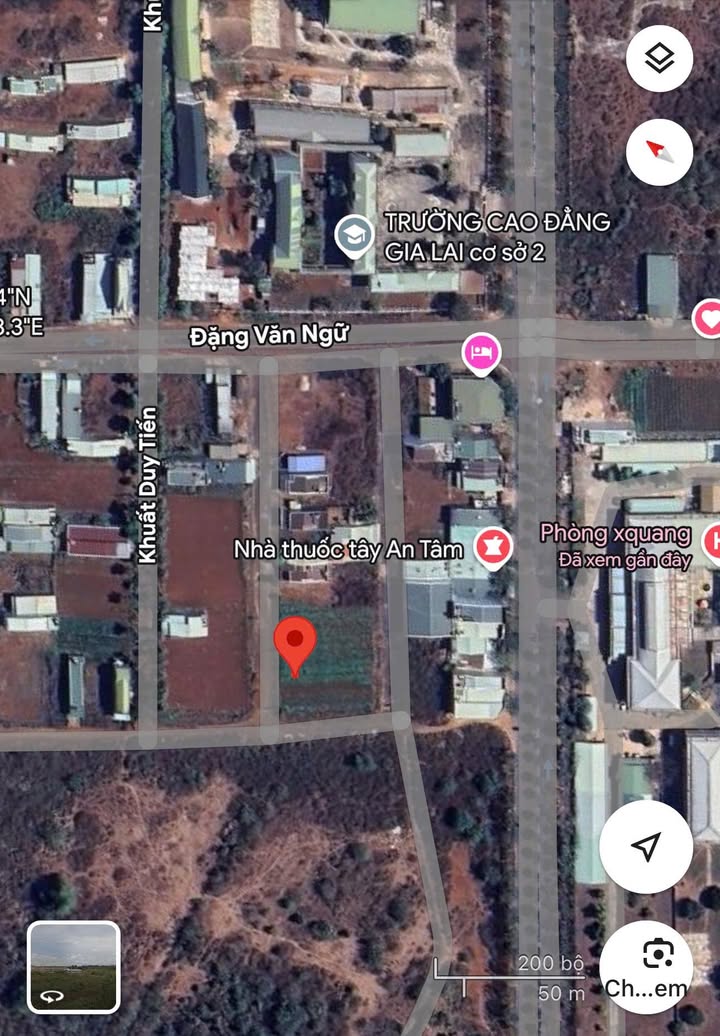 Đất hẻm Đặng Văn Ngữ Pleiku 146.25m² giá 1.29 tỷ - Diện tích rộng, vị trí trung tâm!