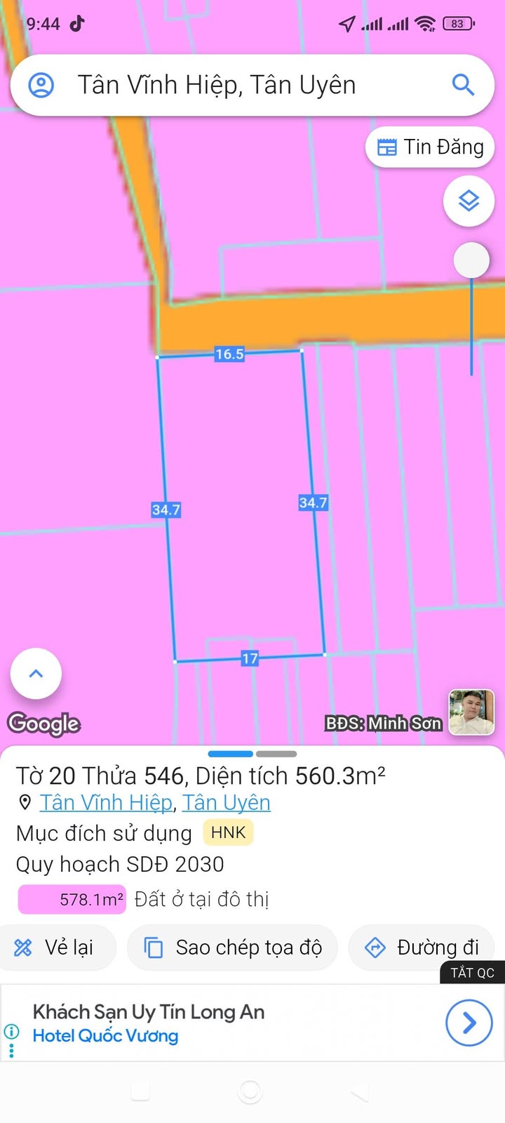 Đất nền Tân Vĩnh Hiệp Tân Uyên 625m² giá 4.8 tỷ - Gần đường DT 746!