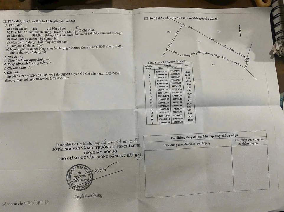 Đất vườn Tân Thạnh Đông, Củ Chi 1000m² giá 500 triệu - Cơ hội đầu tư hấp dẫn!