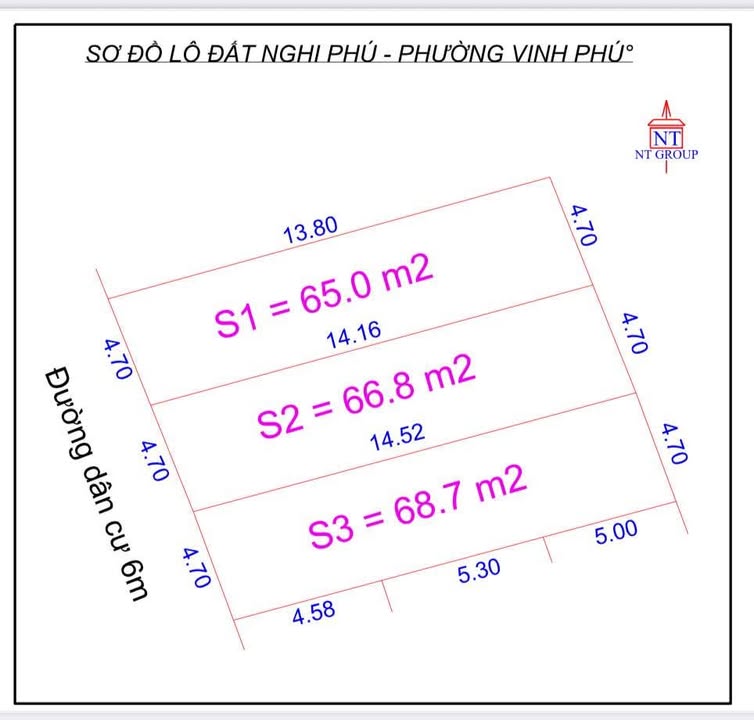 Đất Nghi Phú 65m² giá 2.4 tỷ - Vị trí trung tâm giao thông thuận lợi!