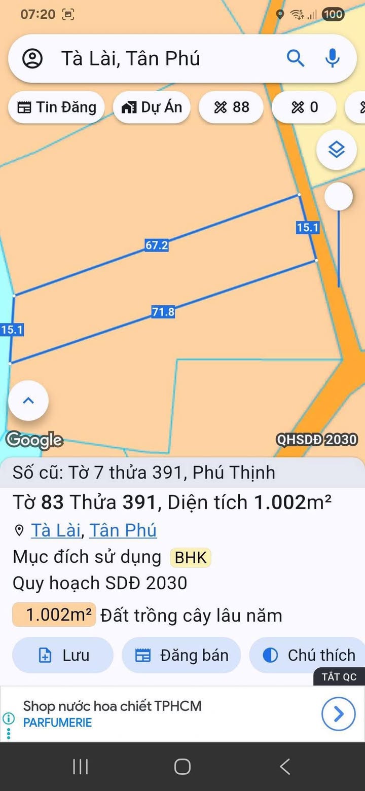 Đất nền xã Phú Thịnh, huyện Tân Phú, 3600m² chỉ 375 triệu - Sổ đỏ chính chủ!