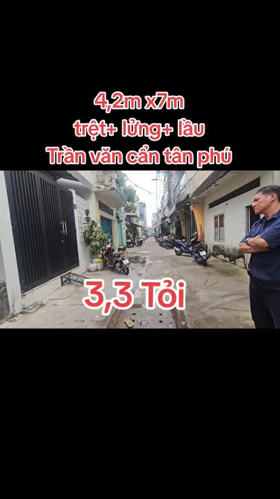 Nhà đẹp Tân Phú 29m² giá 3.3 tỷ - Gần chợ Trần Văn Cẩn!