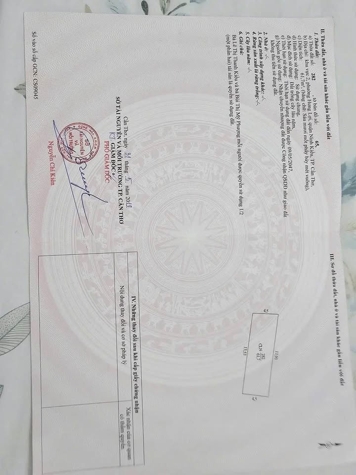 Bán đất Hưng Lợi, Ninh Kiều 61m² giá 830 triệu - Đầu tư sinh lời tiềm năng!