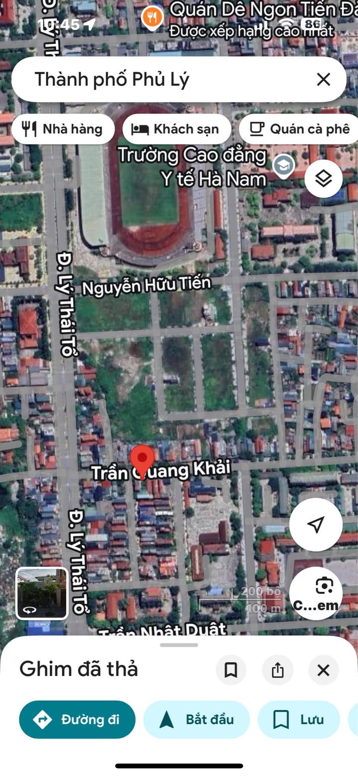 Đất mặt tiền kinh doanh đường Trần Quang Khải, Phủ Lý 130m² giá 5.8 tỷ - Cơ hội đầu tư tuyệt vời!