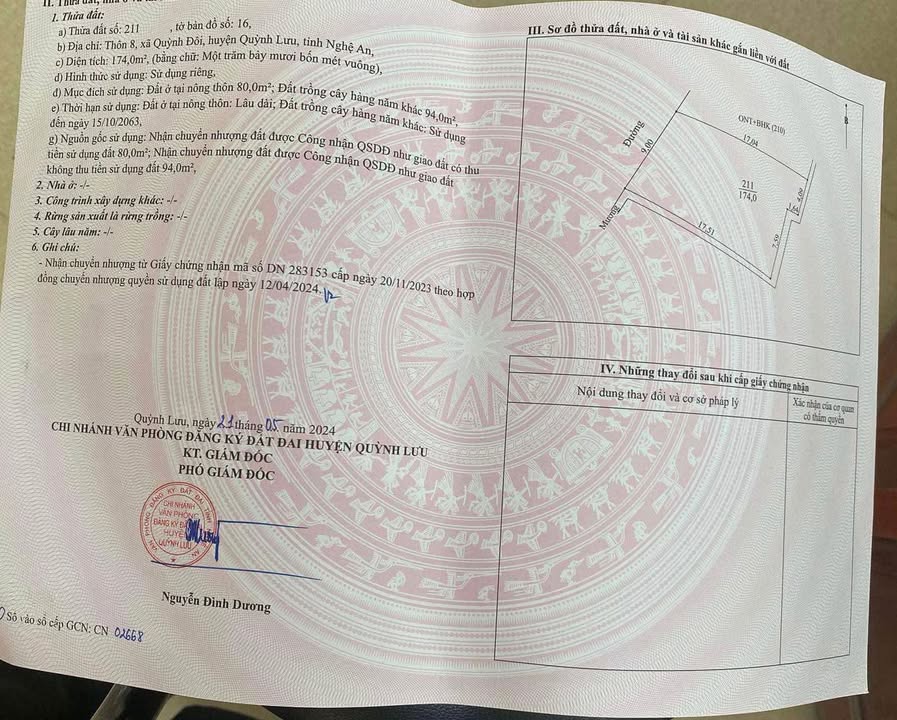 Đất nền 174m² Thôn 8, Quỳnh Đôi, giá 1.499 tỷ - Tiềm năng đầu tư lớn!