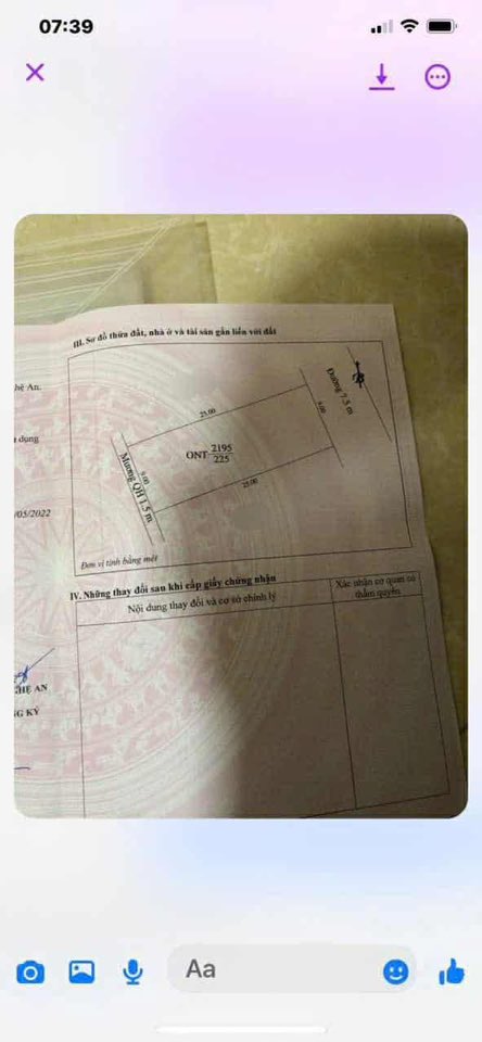 Đất thổ cư 225m² tại Đường Huyện, Yên Thành chỉ 1 tỷ - Cơ hội đầu tư hấp dẫn!