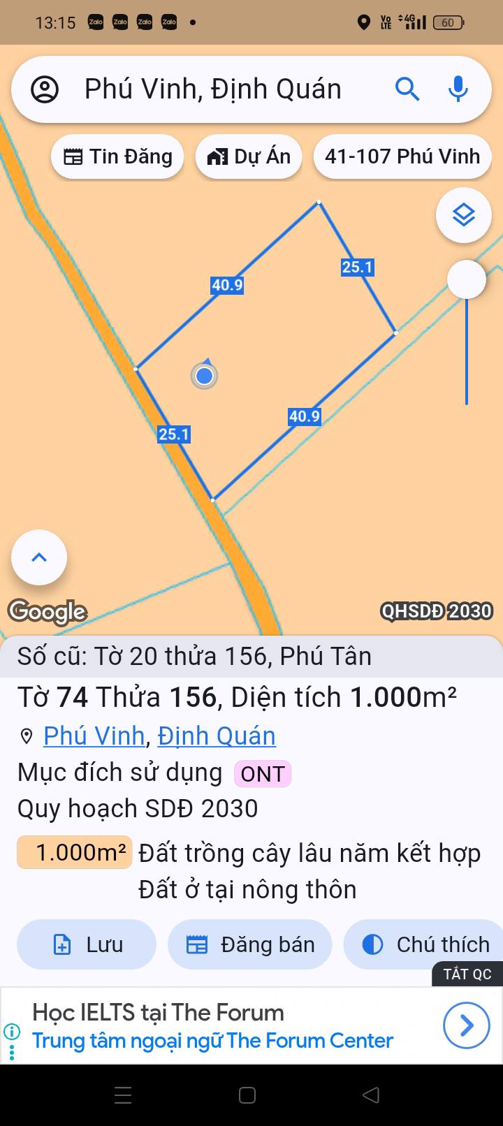 Đất nền tại xã Phú Vinh, Định Quán, 3600m² chỉ 600 triệu - Cơ hội đầu tư giá trị!