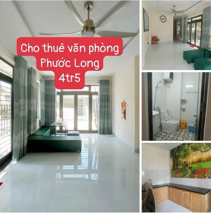 Cho thuê văn phòng Phước Long 45m² giá 4.5 triệu - Mặt tiền ô tô thuận lợi!