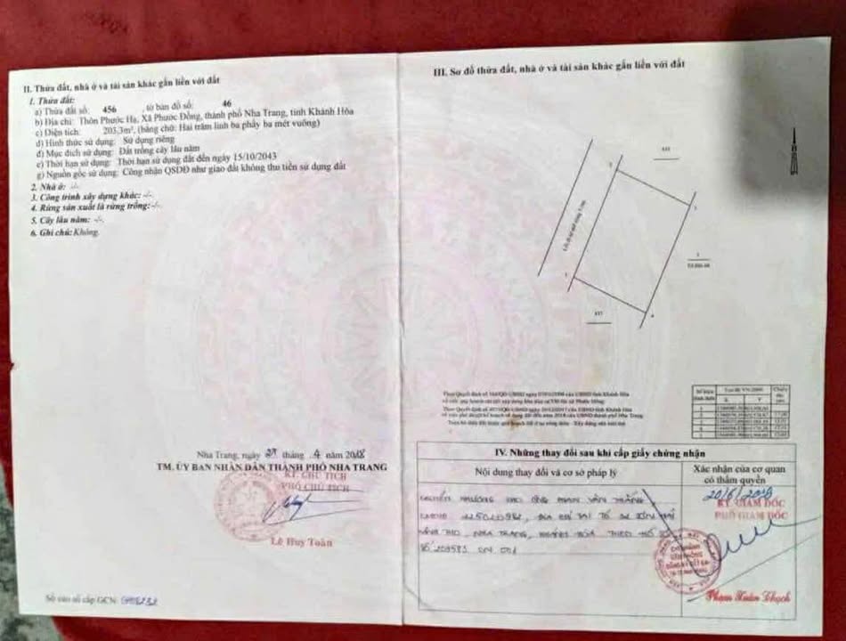 Đất nền Phước Đồng Nha Trang 203m² giá 1.8 tỷ - Sổ hồng chính chủ, đầu tư sinh lời!