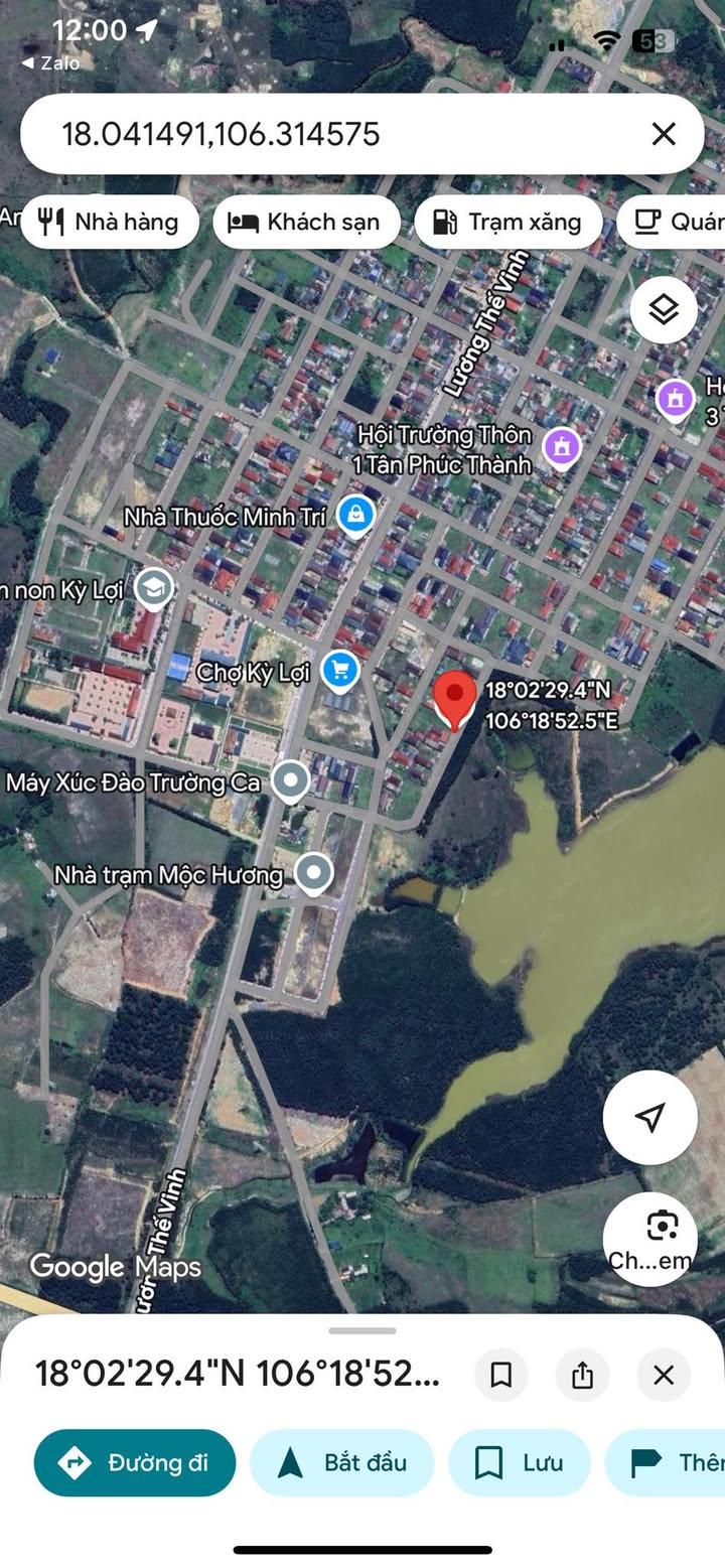 Đất nền Kỳ Lợi 200m² giá 2 tỷ - View hồ Mộc Hương tuyệt đẹp!