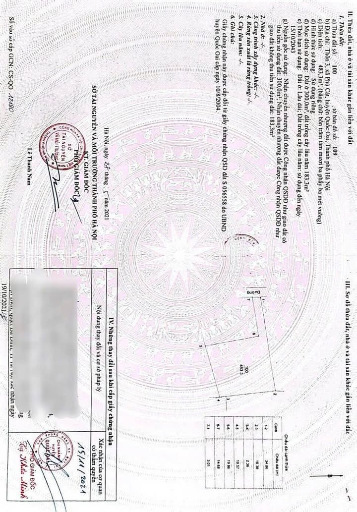 Đất thổ cư tại xã Phú Cát, Quốc Oai 483m² giá chỉ 4.83 tỷ - Cơ hội đầu tư hấp dẫn!